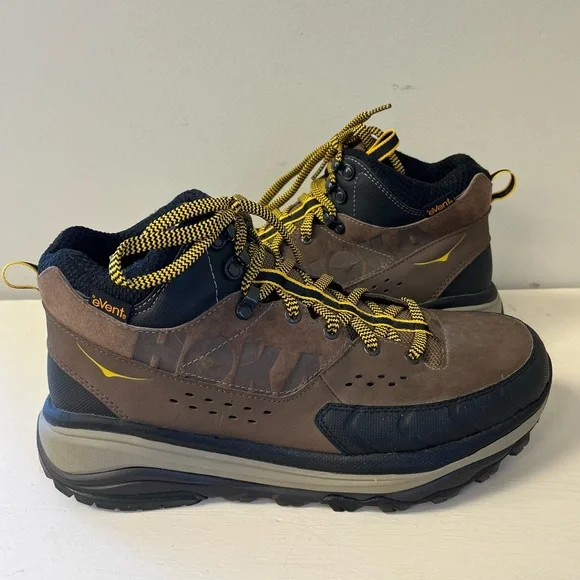 HOKA One One Men’s TOR SUMMIT MID WP BROWN / GOLDEN ROD Hiking Trail BOOTS 10.5 - Picture 8 of 12